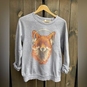 Bella Canvas Gray Crewneck with Fox Design